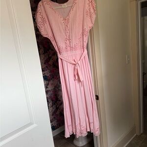 Vintage Pink Midi Dress